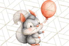 Woodland Birthday Clipart PNG, Watercolor Woodland Animals Product Image 3