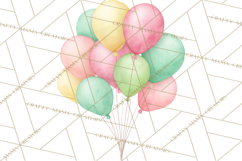 Woodland Birthday Clipart PNG, Watercolor Woodland Animals Product Image 5