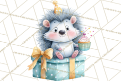 Woodland Birthday Clipart PNG, Watercolor Woodland Animals Product Image 3