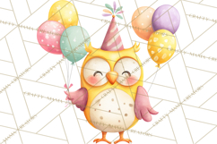 Woodland Birthday Clipart PNG, Watercolor Woodland Animals Product Image 4