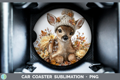 GorgeousWoodland Boho Autumn Car Coaster design.