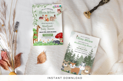 Editable Woodland Boy Baby Shower Invitation Canva Template Product Image 11
