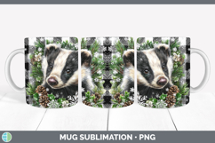 GorgeousWoodland Checker Christmas Mug Wrap design.