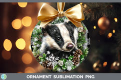 GorgeousWoodland Checker Christmas Ornament design.