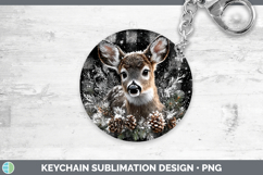 GorgeousWoodland Checker Christmas Keychain design.