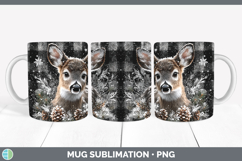 GorgeousWoodland Checker Christmas Mug Wrap design.