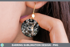 GorgeousWoodland Checker Christmas Round Earrings design.