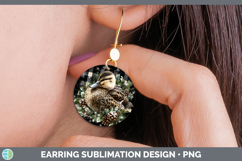 GorgeousWoodland Checker Christmas Round Earrings design.
