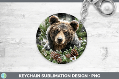 GorgeousWoodland Checker Christmas Keychain design.