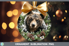 GorgeousWoodland Checker Christmas Ornament design.