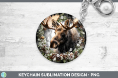 GorgeousWoodland Checker Christmas Keychain design.