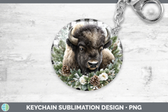GorgeousWoodland Checker Christmas Keychain design.