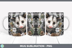 GorgeousWoodland Checker Christmas Mug Wrap design.