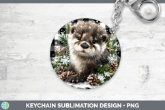 GorgeousWoodland Checker Christmas Keychain design.