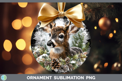 GorgeousWoodland Checker Christmas Ornament design.