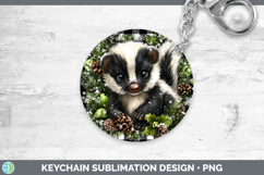 GorgeousWoodland Checker Christmas Keychain design.