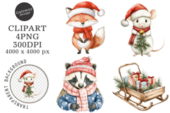 Woodland Christmas Clipart Product Image 1