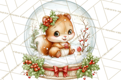 Christmas Woodland Animal PNG Kawaii Clipart Product Image 5