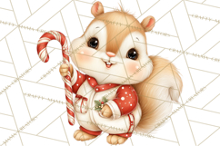 Christmas Woodland Animal PNG Kawaii Clipart Product Image 4
