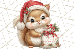 Christmas Woodland Animal PNG Kawaii Clipart Product Image 3