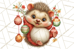 Christmas Woodland Animal PNG Kawaii Clipart Product Image 2