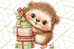 Christmas Woodland Animal PNG Kawaii Clipart Product Image 3