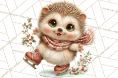 Christmas Woodland Animal PNG Kawaii Clipart Product Image 5