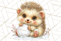 Christmas Woodland Animal PNG Kawaii Clipart Product Image 2