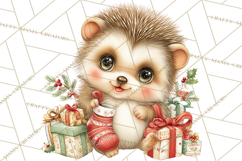 Christmas Woodland Animal PNG Kawaii Clipart Product Image 3