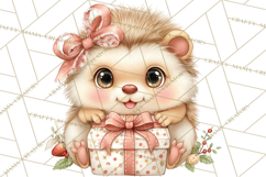 Christmas Woodland Animal PNG Kawaii Clipart Product Image 5