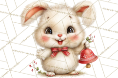 Christmas Woodland Animal PNG Kawaii Clipart Product Image 3