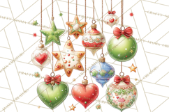 Christmas Woodland Animal PNG Kawaii Clipart Product Image 4