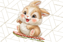 Christmas Woodland Animal PNG Kawaii Clipart Product Image 5