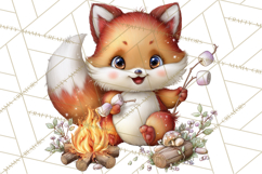 Christmas Woodland Animal PNG Kawaii Clipart Product Image 4