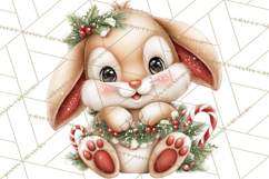 Christmas Woodland Animal PNG Kawaii Clipart Product Image 2