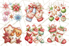 Christmas Woodland Animal PNG Kawaii Clipart Product Image 3