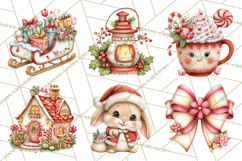 Christmas Woodland Animal PNG Kawaii Clipart Product Image 9
