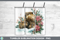 GorgeousWoodland Christmas Poinsettia Tumbler design.