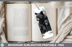 GorgeousWoodland Christmas Poinsettia Bookmark design.