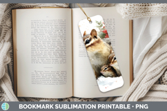 GorgeousWoodland Christmas Poinsettia Bookmark design.