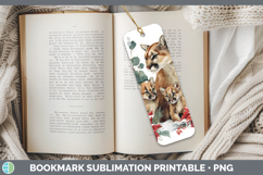GorgeousWoodland Christmas Poinsettia Bookmark design.