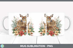 GorgeousWoodland Christmas Poinsettia Mug Wrap design.