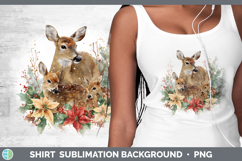 GorgeousWoodland Christmas Poinsettia Shirt design.