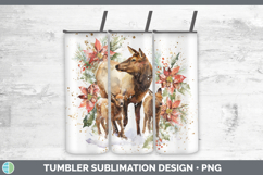 GorgeousWoodland Christmas Poinsettia Tumbler design.