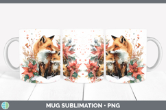 GorgeousWoodland Christmas Poinsettia Mug Wrap design.