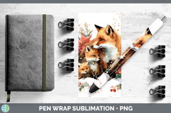 GorgeousWoodland Christmas Poinsettia Pen Wrap design.