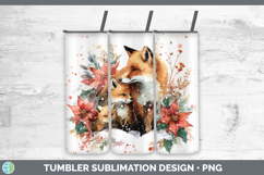 GorgeousWoodland Christmas Poinsettia Tumbler design.