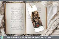 GorgeousWoodland Christmas Poinsettia Bookmark design.