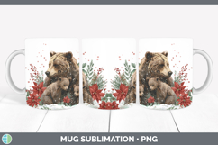 GorgeousWoodland Christmas Poinsettia Mug Wrap design.