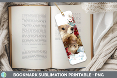 GorgeousWoodland Christmas Poinsettia Bookmark design.